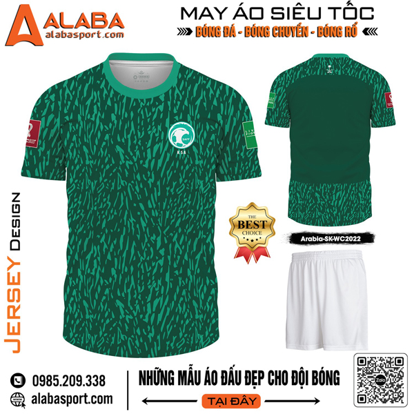 Mẫu áo bóng đá đội tuyển Ả Rập Xê Út đẹp nhất 2024