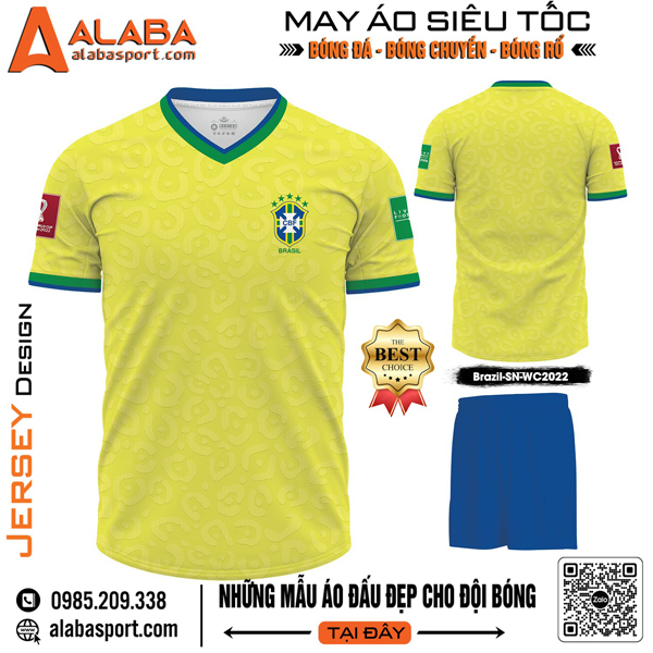 Mẫu áo bóng đá đội tuyển Brazil đẹp nhất 2024