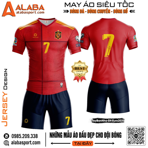 Mẫu áo bóng đá đội tuyển Tây Ban Nha đẹp nhất 2023
